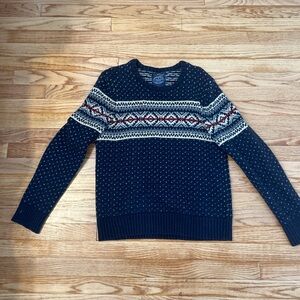 American Eagle navy and white vintage comfy sweater
